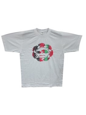 Mogul Unisex Off White Tee Elephant Print Cotton Yoga T-Shirt
