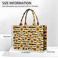 thumbnail image 3 of Large Capacity Tote Bag,Black White Stripe Sunflower Pattern Handbag Fashion Luxury Tote Bag,15.7"x13"x 5.1" Inches,Laptop Compatible, 3 of 6