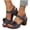 Blue, variant on Women's Wedge Heels Block Chunky Sandals Vintage Floral Open Toe Ankle Strap Shoes Dress Summer Beach Sandal 2026