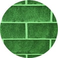 thumbnail image 1 of Ahgly Company Indoor Round Patterned Deep Emerald Green Area Rugs, 5' Round, 1 of 6