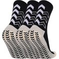 thumbnail image 1 of 3 pares de calcetines deportivos unisex antideslizantes para fútbol, para deportes como fútbol, baloncesto, trekking, ciclismo y running, 1 of 5