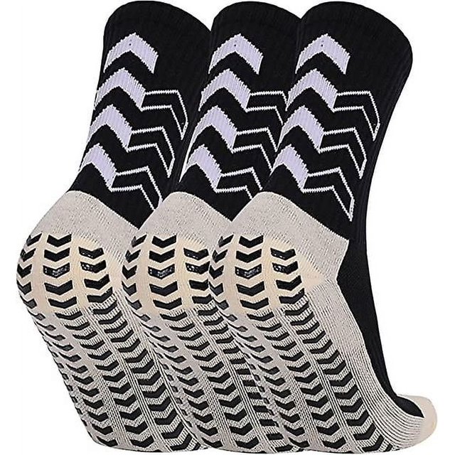 3 pares de calcetines deportivos unisex antideslizantes para fútbol, para deportes como fútbol, baloncesto, trekking, ciclismo y running