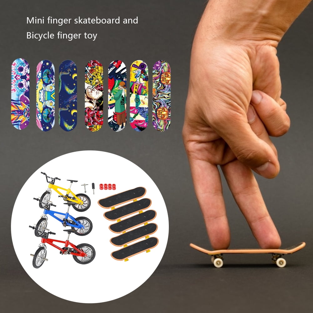Boards With Tools /& Extra Set of Wheels NEW Set of 2 Skate Finger Skateboard