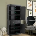 thumbnail image 6 of Gymax Freestanding Kitchen Cabinet Pantry Cupboard w/Adjustable Shelves Black, 6 of 9