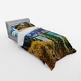 thumbnail image 2 of Ambesonne Landscape Bedding Set 3 Pcs, Canadian Glacial Lake, Twin, Aqua Mauve Green, 2 of 2