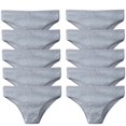 thumbnail image 1 of BZEL-Conjunto de bragas transpirables para mujer, ropa interior Sexy, cómoda, de algodón, a rayas, a la moda, 10 unidades, 1 of 4