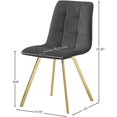 thumbnail image 5 of Meridian Furniture Annie Gray Velvet Dining Chair (Set of 2), 5 of 5