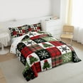 thumbnail image 3 of Manfei Buffalo Christmas Tree Bedding Comforter Set, Vinter Snowflake Twin Comforter Sets, Vintage Western Festival Reversible Bedding Set, Microfiber Bedroom Decor, 2 Pieces, 3 of 8