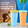 thumbnail image 2 of CAROOTU Reusable Plastic Temperature Color Changing Cold Cup Summer Drink Water Mug Cup, 2 of 6