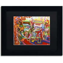 Trademark Fine Art "Trucks" Canvas Art by Josh Byer, Black Matte, Black Frame