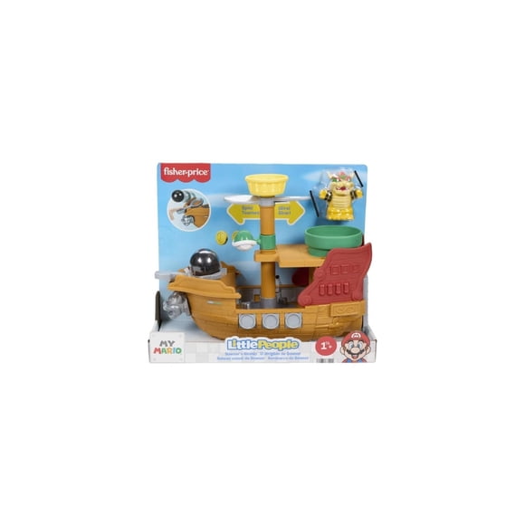 Fisher-Price Little People Toddler Toy My Mario Bowser&acirc;??s Airship Playset with Figure for Preschool Pretend Play Kids Ages 18+ Month