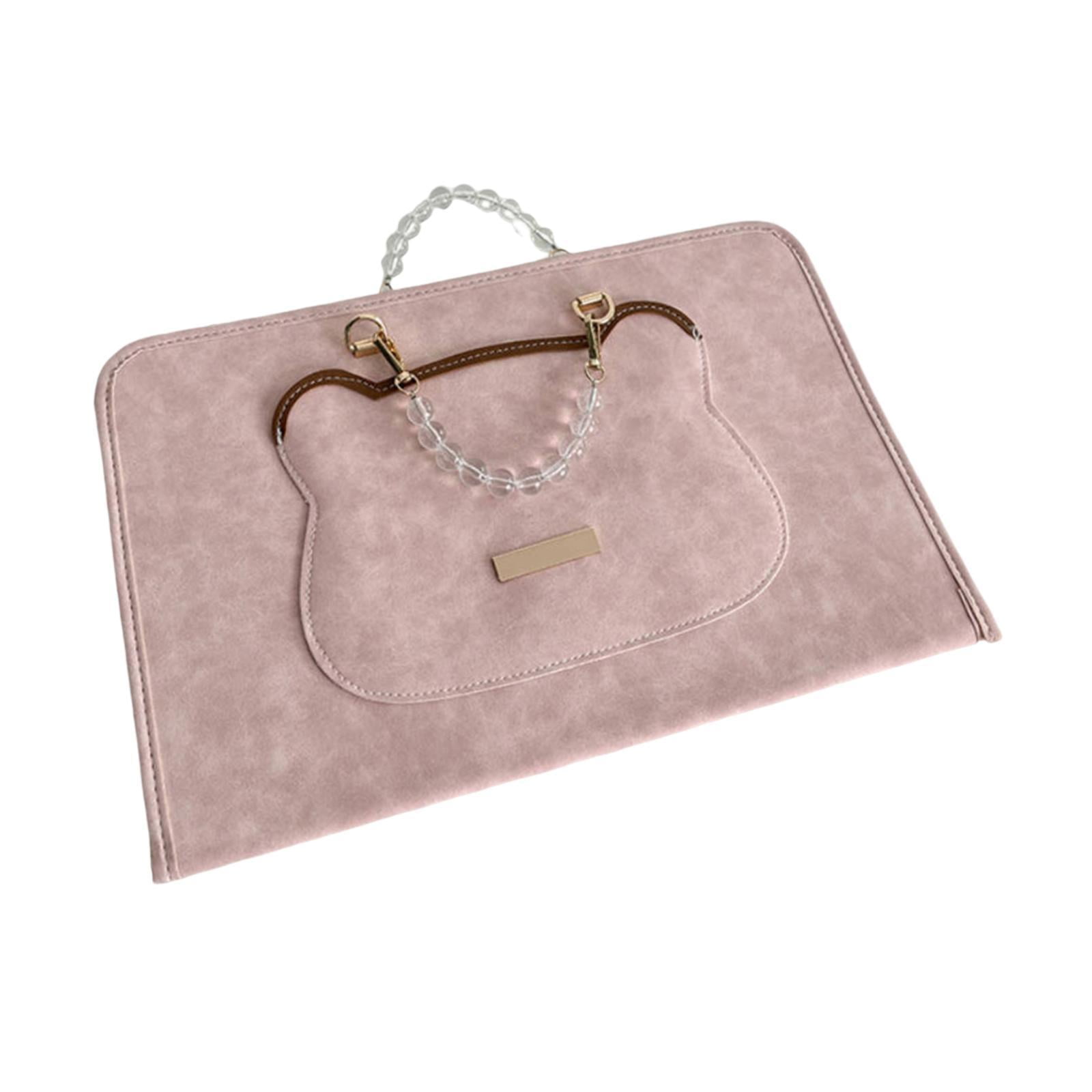 Laptop Sleeve Protective Case Computer Pouch Soft Compact PU Leather for 13 Inch Laptops School Office