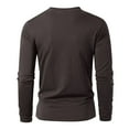 thumbnail image 5 of Men's Long Sleeve T-Shirt Solid Color Casual Basic Tee Comfortable Winter Top Breathable Soft Shirt Men's Oversized Tee Summer Tops Streetwear, 5 of 5