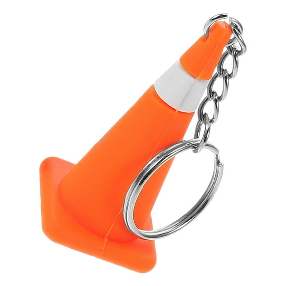 PBPBOX Kawaii Keychains For Girls 1Pcs Traffic Cone Keychain PVC Decorative Charm Schoolbag Pendant Friends