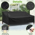 thumbnail image 3 of Outdoor Chair Cover, NASUM Outdoor Furniture Covers Waterproof, Patio Outdoor Couch Cover, 420D Oxford Cloth Durable Lounge Furniture Chair Cover 76''L x 32.5''W x 33''H, Black, 3 of 9