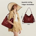 thumbnail image 2 of Bolso de mano real bolso de mujer bolso de comprador bolso de hombro de piel bolso de hombro grande bolso de mujer elegante bolso de mano con bandolera extraíble con borlas, 2 of 5