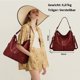 thumbnail image 2 of Bolso de mano real bolso de mujer bolso de comprador bolso de hombro de piel bolso de hombro grande bolso de mujer elegante bolso de mano con bandolera extraíble con borlas, 2 of 5
