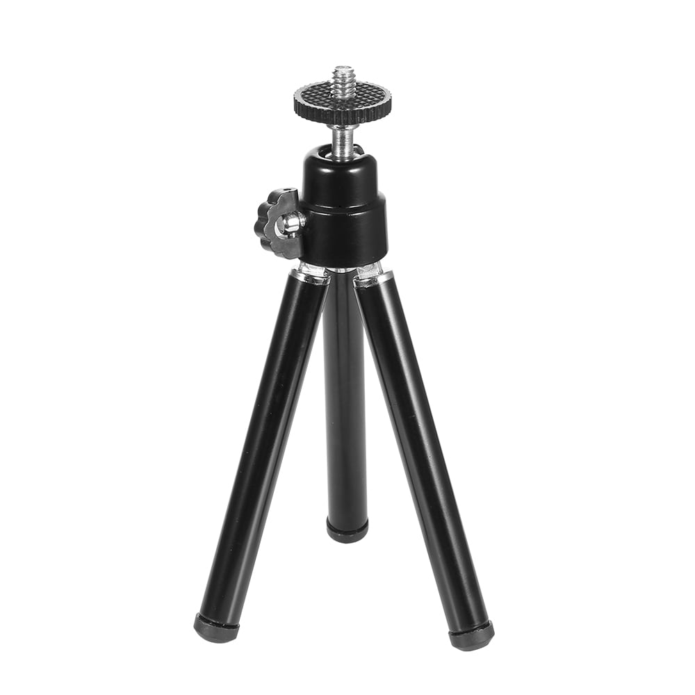 Metal/Black Webcam Tripod,Mini Camera Stand,Lightweight Adjustable Mini Tabletop Tripod Stand for Webcam,Camera,Projector and So On 