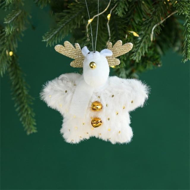 Xihbxyly Colgante de Estrella Navideña, Diseño Brillante de Estrella de Cinco Puntas, Elegante Decoración para Árboles y Fiestas, Realista y Brillante, Multiusos, Fiestas y Bodas, Fácil de Colgar, Ta