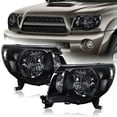 thumbnail image 3 of PIT66 Headlights Assembly Clear Lens Black Housing LH & RH Fit for 2005-2011 Toyota Tacoma, 3 of 9