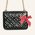 thumbnail image 2 of Unique Bargains 1 Pc Fashion Bow Scarf Polka Dot Print Handbag Charm Bag Accessories Red, 2 of 5