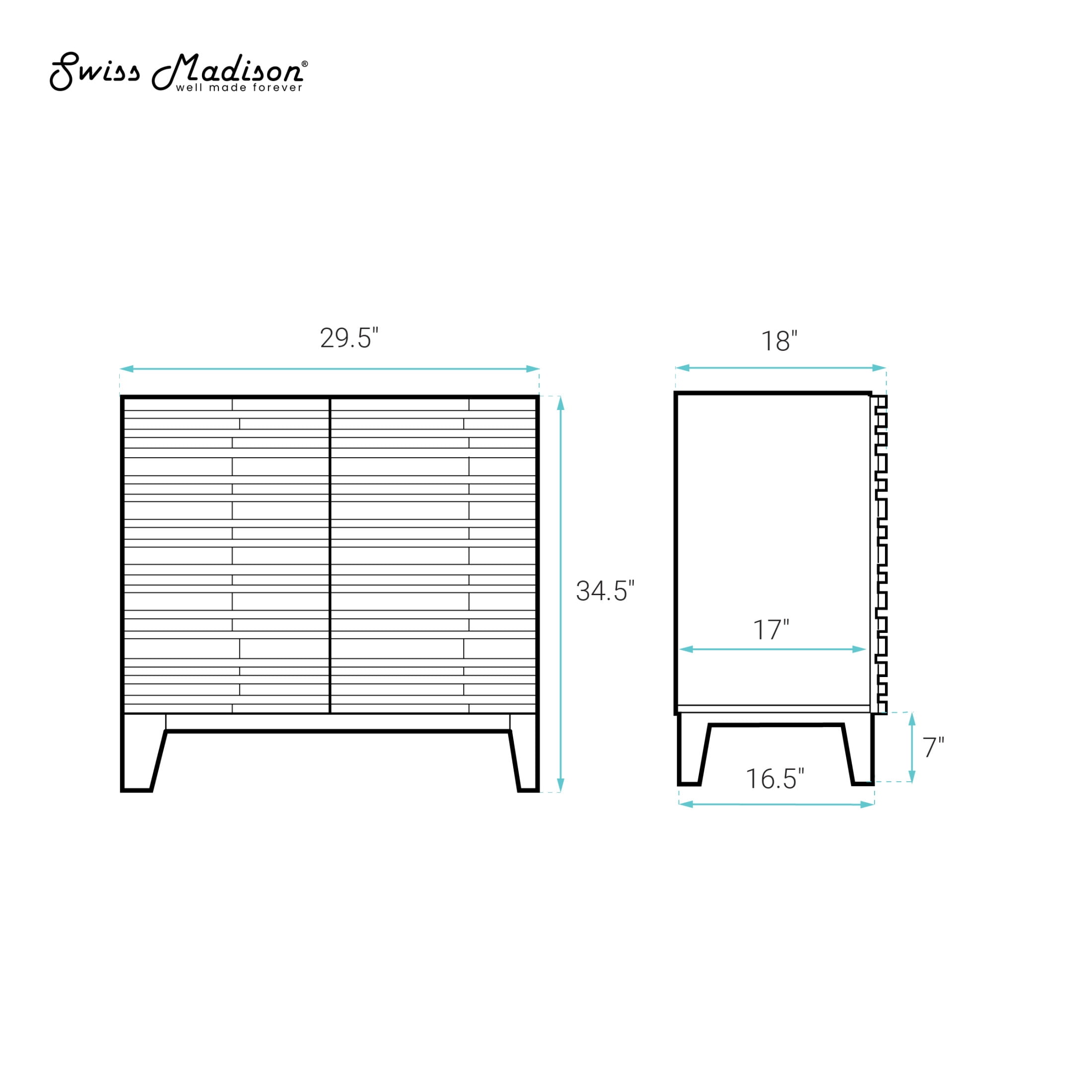 Cascade 30" Freestanding Bathroom Vanity Cabinet without Top in Natural Oak