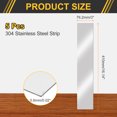 thumbnail image 2 of Uxcell Stainless Steel Strips, 304 Stainless Steel Metal Shim Stock Stainless Steel Flat Bar Gap Filler Trim Strip for DIY Craft Making 0.02"x3"x16" 5, 2 of 6