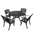 thumbnail image 1 of Oakland Living Modern Mesh Lattice Aluminum 5 Piece Patio Dining Set, 1 of 6