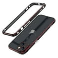 thumbnail image 2 of Dteck Case for iPhone 13 6.1-inch,Shockproof Metal Aluminum Bumper Frame Slim Case with Camera Lens Protector Cover for iPhone 13,Black+Red, 2 of 9