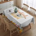 thumbnail image 2 of Thanksgiving Day Tablecloth Waterproof Spillproof Tablecolths Table Covers Welcome Thanksgiving Pumpkin Harvest Table Cloths for Fall Birthday Wedding Graduation Rectangle,60x84inch, 2 of 5