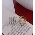 thumbnail image 3 of Spring Swirl Spiral Flexible Ring Stainless Steel Beaded Ball Fashion Simple Twist Layered Stacking Rings Personalized Middle Thumb Finger Band Comfort Fit Jewelry Gift for Women Men Bff Size 8, 3 of 5