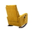 thumbnail image 4 of INCLAKE Accent Rocking Chair, Upholstered Armchair with Side Pocket, Rubber Wood Legs, and High Backrest, Nursery Chair Fabric Rocker for Kids Home Living Room Office, Yellow, 4 of 7
