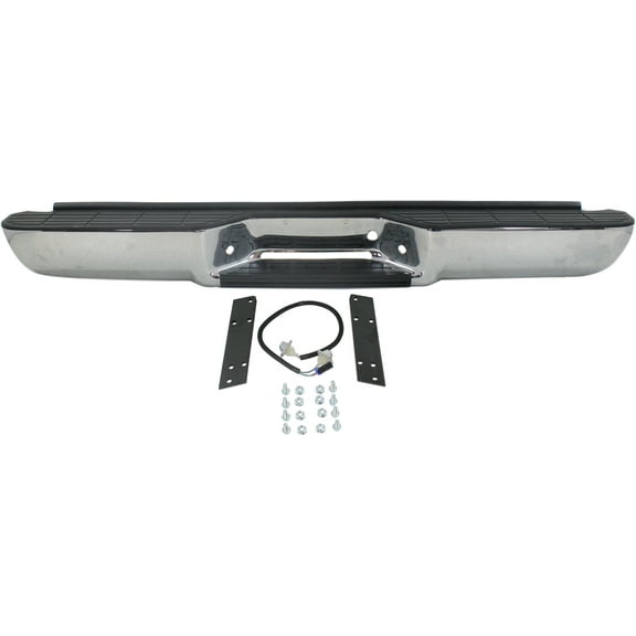 Step Bumper Compatible with GMC C/K FULL SIZE P/U 1988-2000 Assembly Chrome Steel Fleetside