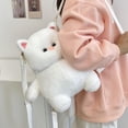 thumbnail image 4 of Mochila de peluche de , bolsa de hombro para mujeres, niñas y niños, para ir de compras o fiestas. Blanco, 4 of 8