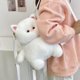 thumbnail image 4 of Mochila de peluche de , bolsa de hombro para mujeres, niñas y niños, para ir de compras o fiestas. Blanco, 4 of 8