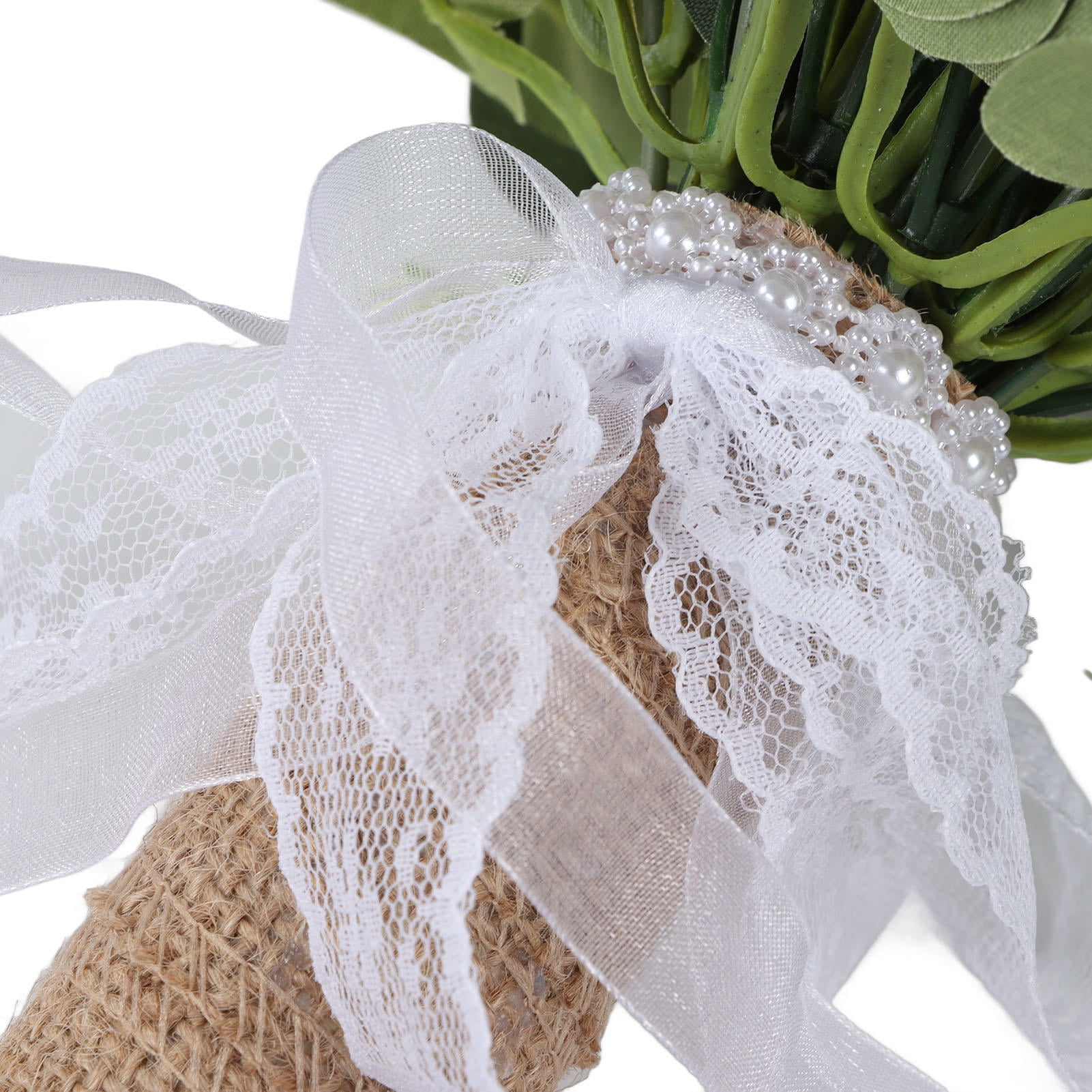 YAHHU Modern Elegant Milky White Handheld Flower Bouquet – Lifelike Artificial Bridal Decor for Weddings, Photography & Gifts