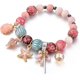 thumbnail image 1 of Pulseras de cuentas coloridas para mujer, pulsera con dijes de piedra natural, serie Shell Ocean Beach para niñas, 3 paquetes, 1 of 5