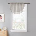 thumbnail image 2 of VCNY Home Infinity Silver Solid Rod Pocket Tiered Valance, 55" x 24", 2 of 5
