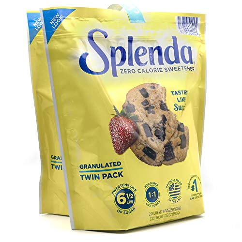 Splenda No Calorie Sweetener, Granulated Sugar Substitute, Resealable Twin Pack Bags, 25.22 Ounce (Each Pouch: 12.61 Oz)
