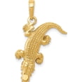 thumbnail image 1 of 14K Yellow Gold Moveable Alligator Pendant (19 X 23) Made In Peru k3313, 1 of 6