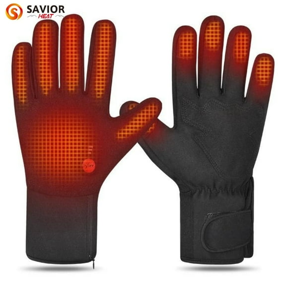 SAVIOR HEAT Thermal Heated Gloves Motorcycle Skiing Men Women Electric Heating Glove Winter Waterproof Warm Rechargeable Heated Glove