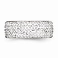 thumbnail image 3 of White Stainless Steel Ring Band Eternity Crystal Round Clear, 3 of 6