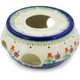 thumbnail image 1 of Polish Pottery 6-inch Heater (Spring Flowers Theme) Hand Painted in Boleslawiec, Poland + Certificate of Authenticity, 1 of 6