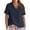 Navy, variant on WRXMIJNHGSA Summer Savings Clothing Basic T Shirts for Womenwomen's Solid Color Casual Cotton and Linen Ruffled V Neck Shirt,Women's Solid Color Casual Cotton and Linen Ruffled V Neck Tee