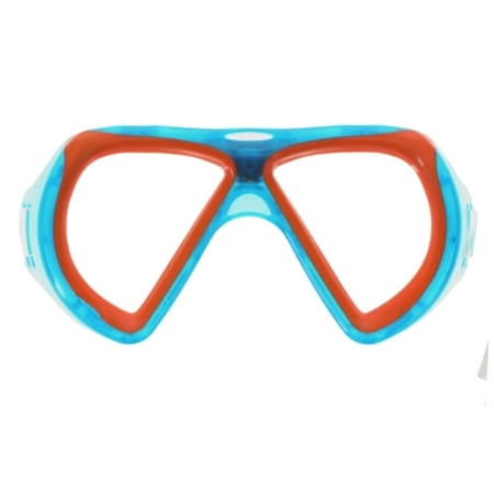(1) Blue Orange Swim Mask No Leaking Anti Fog UV Protection Swim Goggles with Silicone Headband for Kids Children Boys Girls Summer Fun Beach Pool Toys Accessories & CUSTOM Storage Carrier
