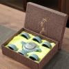 Gnmfd Ice Crackle Glaze Ceramic Tea Set Gift Box Complete Teapot with Six Cups for Home Office Parties, Elegant Teaware for Tea Ceremony Collection Display, Furniture Pads, Furniture Sliders