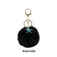 thumbnail image 3 of Soft Plush Starfishes Keychain Accessory Sturdy Starfishes Furry Sphere Keychain Key Chain Accessory for Fashion Lovers, 3 of 8