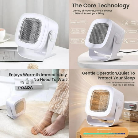 

Convenient Compact and Energy-Saving Mini Desktop Heater - Efficient Hot Selling Hand Leg and Feet Warmer with Powerful Warm Air Blower Fan for Instant Heat
