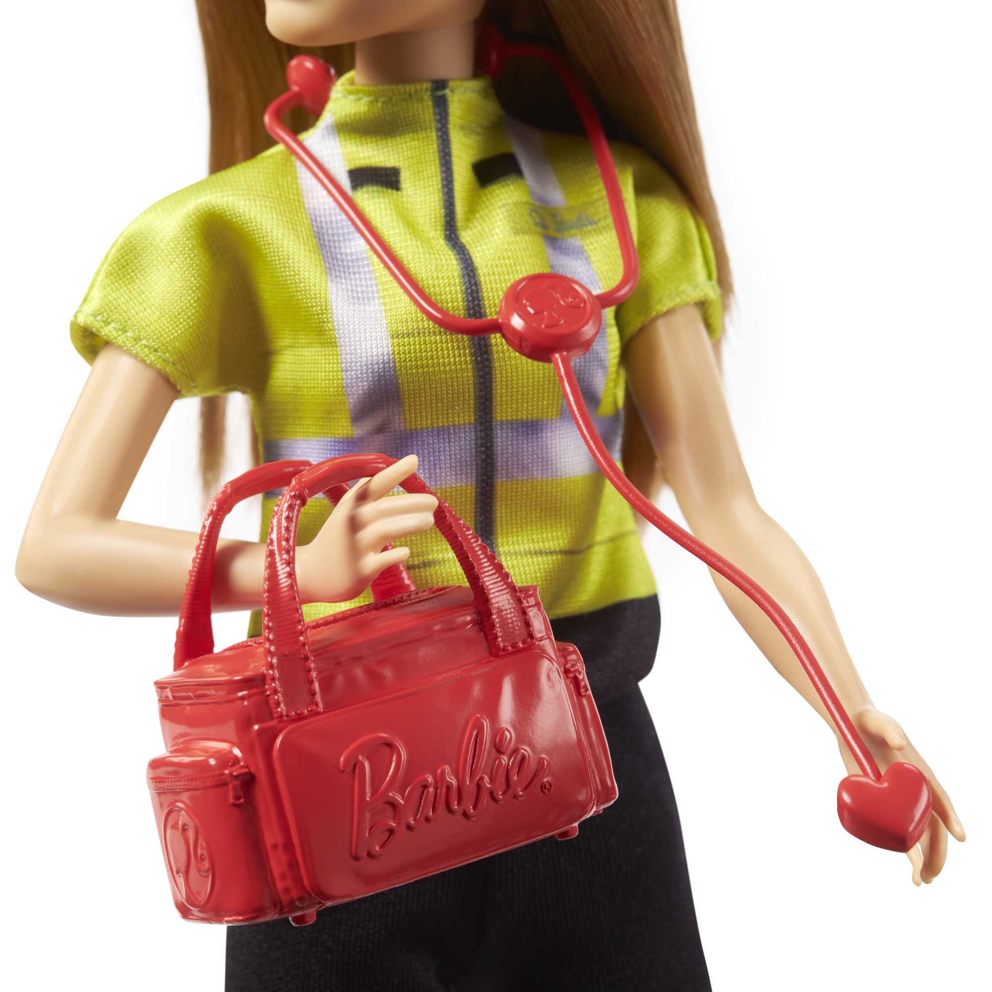 Barbie Paramedic Petite Fashion Doll with Brunette Hair, Stethoscope, Medical Bag & Accessories - image 3 of 6