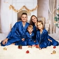 thumbnail image 5 of Generic Festive Family Christmas Loungewear Sets Holiday Family Sleepwear Sets Christms Pajamas For Family Silk Satin Pajamas 2024 Button Down Sleepwear Long Sleeve Comfy Loungewear Matching Sets, 5 of 7